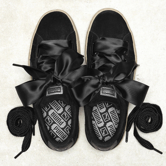 SuEDE HEART SAFARi Shoes Satin Ribbon Bow Laces 8 - Picture 2 of 8